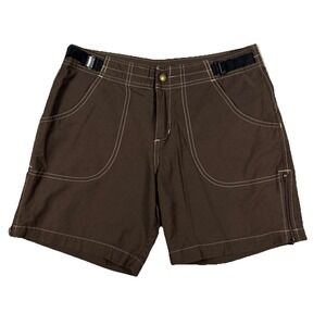 Kuhl Shorts Women S Brown Ripstop‎ Hiking Outdoor Adjust Waist Zipper KuhlDry